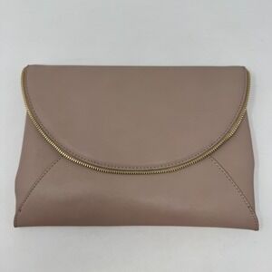 KAARI Blue Snap Close Clutch Bag Handbag Strapless Purse Pink